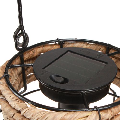 tételeket Kerti lámpa Solar Metal Black Natural Ø18cm H29cm