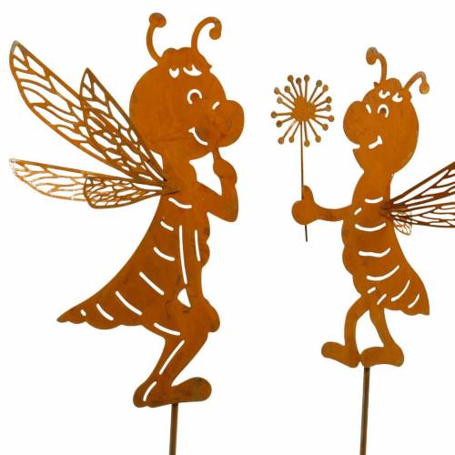tételeket Kerti dugó méh rozsdamentes acél kerti dekoráció rugós dekoráció 2db