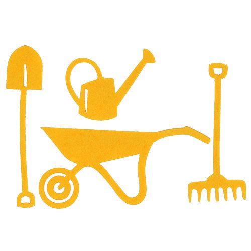 Floristik24 Kerti szerszám filc sárga 12db