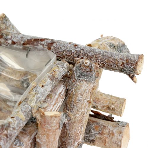 Floristik24 Nyírfaágak fehérre mosva 23cm x 23cm H10cm