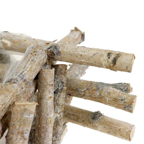 Floristik24 Nyírfaágak fehérre mosva 28cm x 28cm H10cm