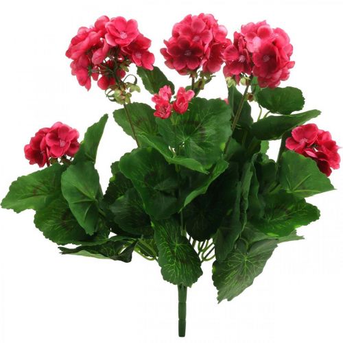 Floristik24 Muskátli művirág rózsaszín műbalkányvirág 7 virág H38cm