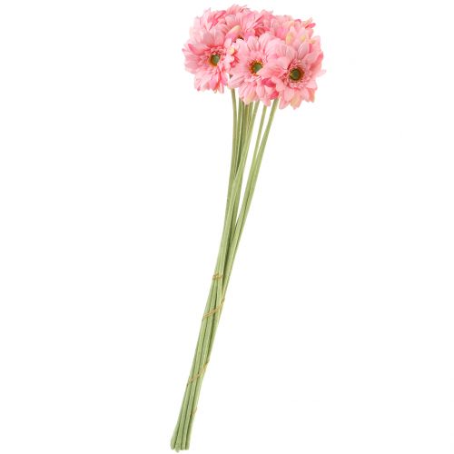 Floristik24 Gerbera rózsaszín mű 47cm 12db