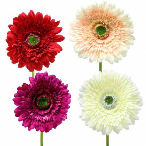 tételeket Mesterséges gerbera Ø10cm L62cm Különböző színekben