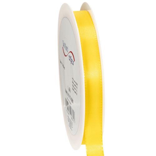 Floristik24 Ajándék- és dekorációs szalag, taft szalag, 15mm x 50m, sárga