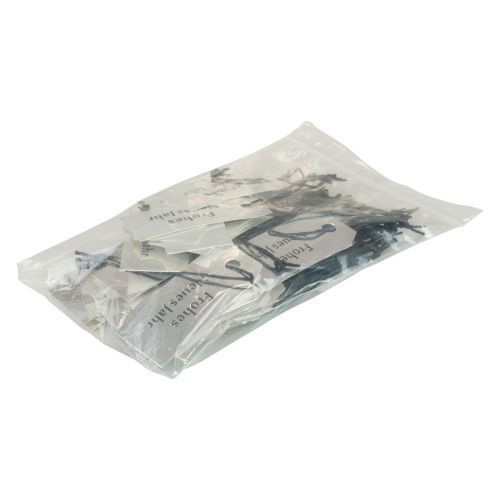 tételeket Ajándékcímke "Boldog Új Évet" ezüst 8×3,5cm 50db