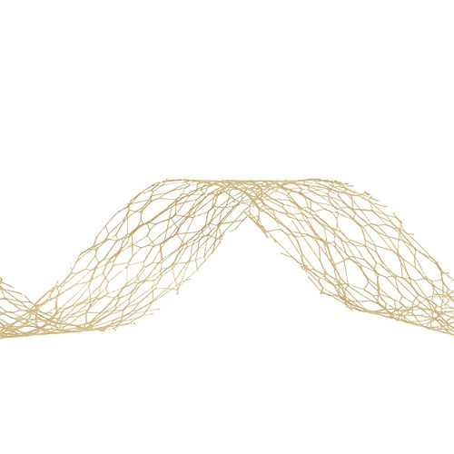 Floristik24 Ajándék szalag karamell színben 3cm 10m