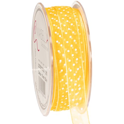 Floristik24 Pöttyös ajándékszalag, tökéletes kiegészítője ajándékcsomagoknak és díszdobozoknak, 1,5 cm széles, 20 m hosszú