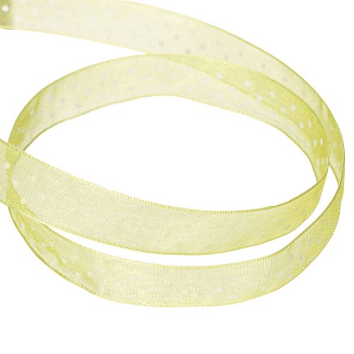 tételeket Pöttyös mintás szalag díszes ajándékcsomagoláshoz, 1,5 cm széles, 20 m hosszú