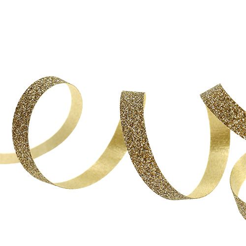 Floristik24 Ajándék szalag csillám arany 5mm 150m