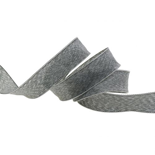 Floristik24 Ajándék szalag szürke matt 25mm 20m