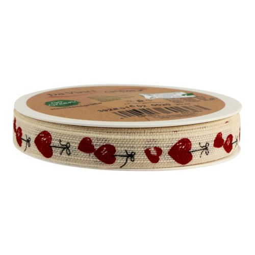 tételeket Ajándék szalag szívek dekoratív pamut szalag 15mm 20m