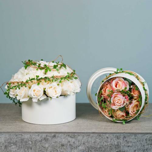 tételeket Virágdoboz kerek karton krém Ø10/12cm 2 db-os készlet