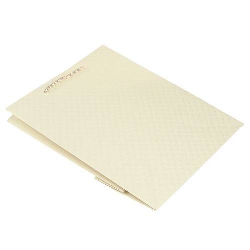 tételeket Ajándékzacskó papír ajándéktáska krém 26×12×32cm 1 db