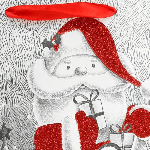 Floristik24 Ajándéktáska Mikulás 24cm x 18cm x 8cm