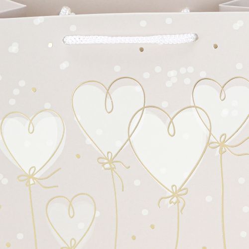 tételeket Ajándéktáska “just házas” ajándéktáska füllel bézs 18×10×23cm 2db