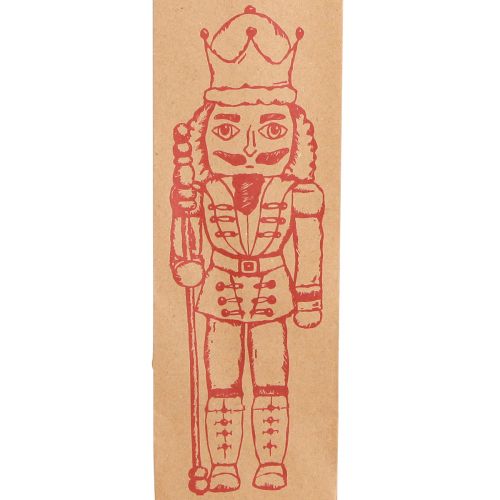 Floristik24 Ajándéktáska Karácsonyi papírzacskó Diótörő 28×8cm 5 db