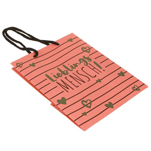 tételeket Ajándéktáska szívekkel „Kedvenc személy” papír 18×10×23cm 2db