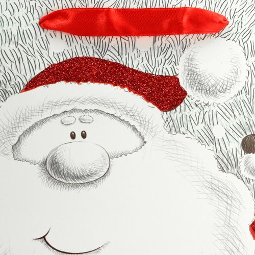 Floristik24 Ajándéktáska Mikulás 24cm x 18cm x 8cm