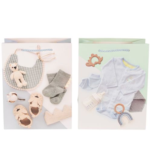 tételeket Ajándéktáska kisfiúknak - Ideális ajándéknak születéskor - 23 cm - 2 darab