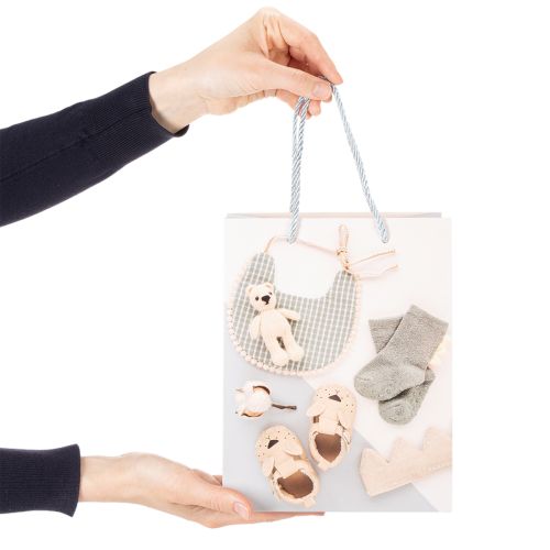 tételeket Ajándéktáska kisfiúknak - Ideális ajándéknak születéskor - 23 cm - 2 darab