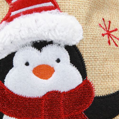 tételeket Ajándékzacskók Karácsonyi Mikulás juta kinézet 20×23cm 3db