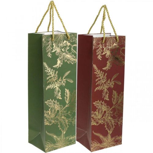 Floristik24 Karácsonyi ajándék táskák Karácsonyi táskák fagyöngy 12×36cm 2db