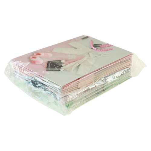 tételeket Ajándékzacskók baba ajándéktáskák születési 23×18cm 12db