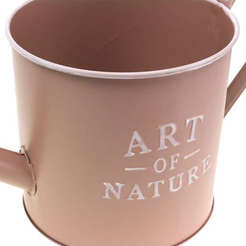 tételeket Vintage díszes virágcserép/öntözőkanna, antik rozé cink, Ø16.5cm M17cm