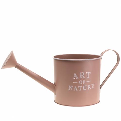 tételeket Vintage díszes virágcserép/öntözőkanna, antik rozé cink, Ø16.5cm M17cm