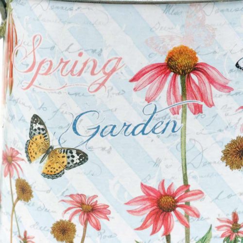 Floristik24 Dekoratív öntözőkanna fém növényi vödör virágok ültetéséhez H15,5cm