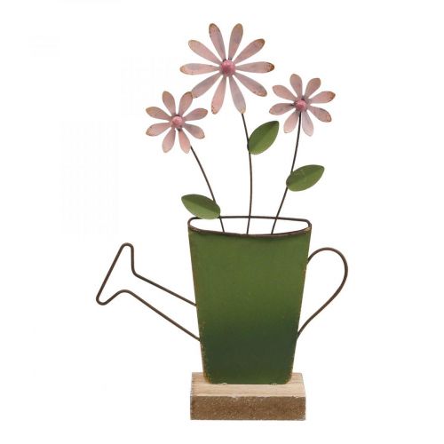 Floristik24 Locsolókanna dekoráció fém asztaldísz szín rozsda 23,5/24cm 2 db