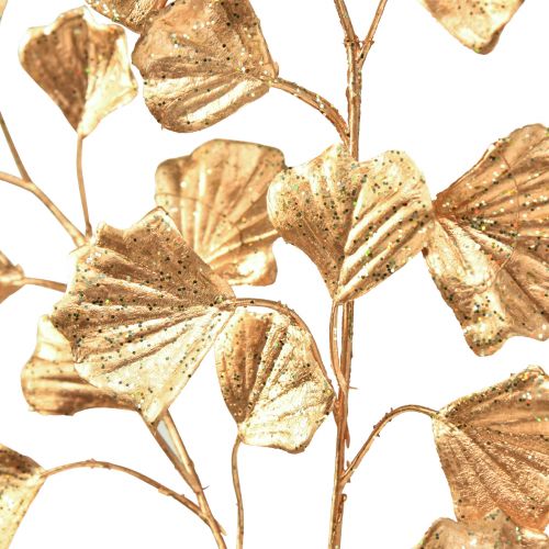 tételeket Gingko ág dekoratív műnövény bronz csillám 84cm