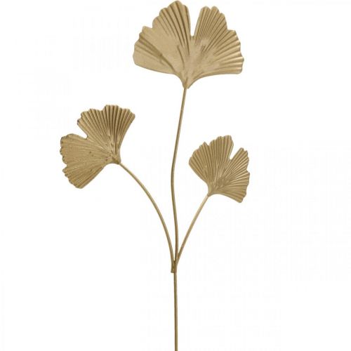 Floristik24 Ginkgo ág fém díszdugó Ginkgo Golden 14×28cm 6 db