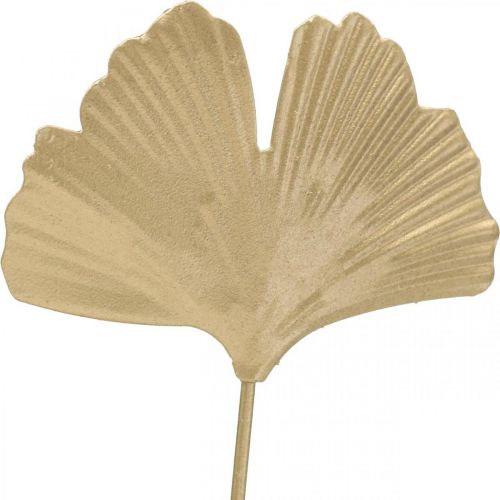 Floristik24 Ginkgo ág fém díszdugó Ginkgo Golden 14×28cm 6 db
