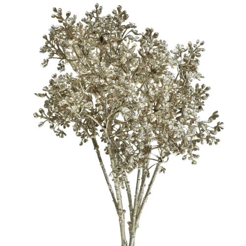 Floristik24 Gypsum Herb Gypsophila mesterséges növények Metál L38cm 3db