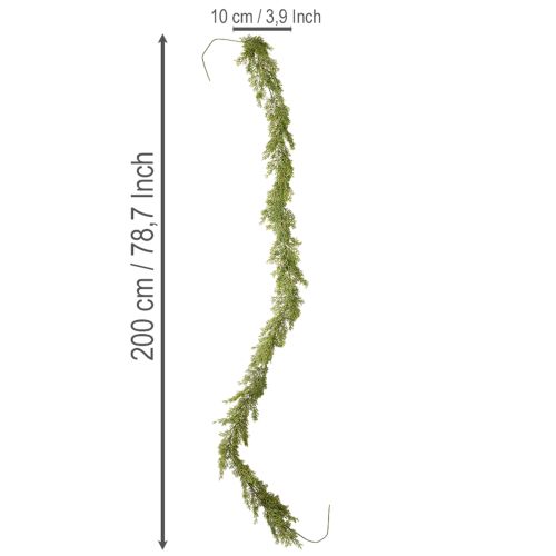 Műfenyő füzér ajtókra és ablakokra, 200 cm | Floristik24.hu