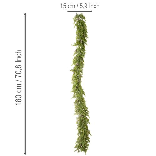 Műciprus girland tobozokkal, 180 cm, asztalra és ajtóra | Floristik24.hu