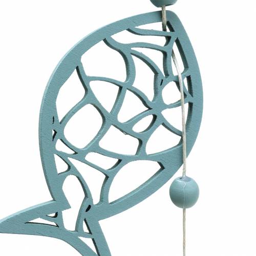 Floristik24 Deco girland tengeri hal és gyöngy kék fehér 120cm