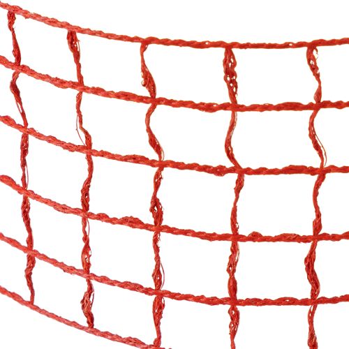 Floristik24 Hálós szalag 4,5 cm x 10 m piros