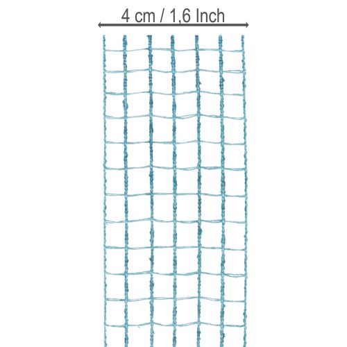Dekoratív szalag, rácsos szalag, 4,5 cm széles, kék, kézműves projektekhez, 10 m | Floristik24.hu