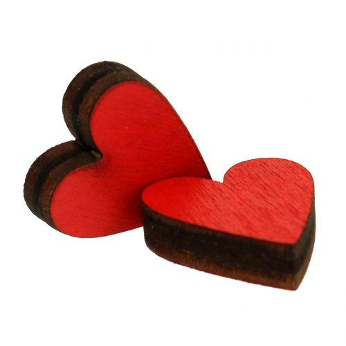 Floristik24 Szívek piros üvegben 9cm