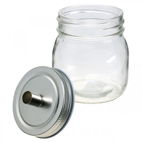 Floristik24 Dekoratív üveg gyertyatartóval gyertya dekoráció Ø8cm H10,5cm 4 db