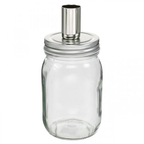 tételeket Dekoratív üveg gyertyatartóval gyertya dekoráció Ø8cm H17,5cm 4 db