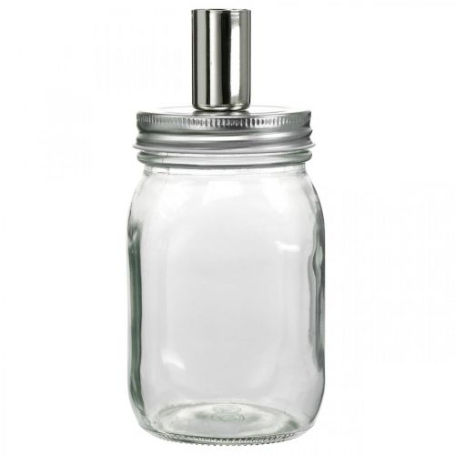 tételeket Dekoratív üveg gyertyatartóval gyertya dekoráció Ø8cm H17,5cm 4 db