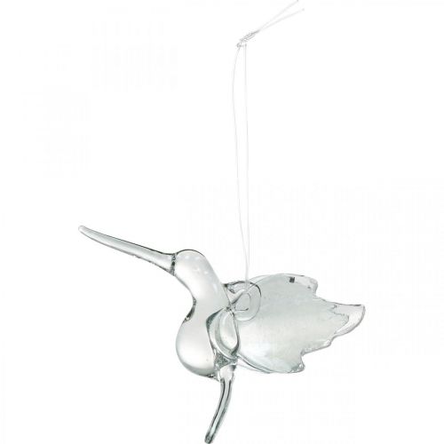 Floristik24 Üveg dekoráció paradicsommadarak, dekorációs kolibri, üveg medál, madár dekoráció 3db