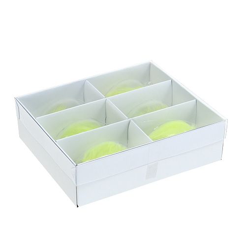 Floristik24 Akasztható üvegtojás 6,5cm világoszöld 6db