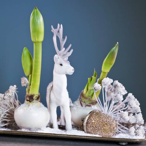 Floristik24 Karácsonyfadísz makk akasztható fém üveg arany 7cm 4db