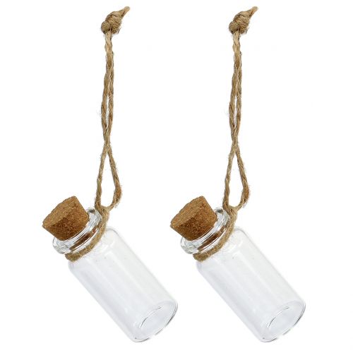 Parafával akasztós üvegpalack 5,5cm 8db