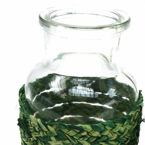 tételeket Deco palacküveg rafiazölddel H10cm 4db